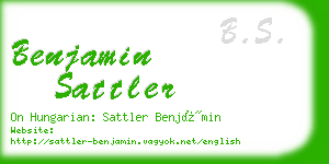 benjamin sattler business card